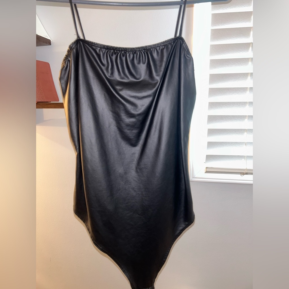 Black Leather Body Suit